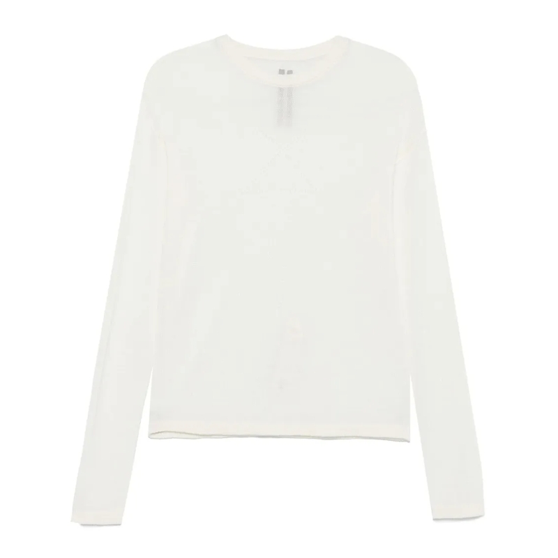Rick Owens Pull Beige Sweater With Round Neckline Neutrals
