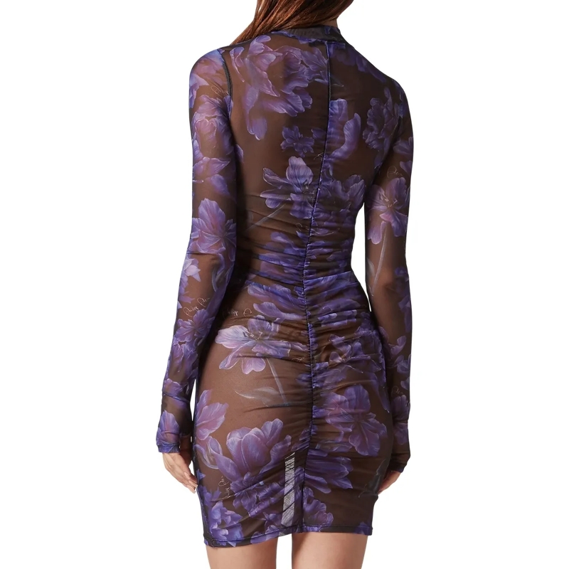 Philipp Plein Abendkleid Abendkleid Flowers schwarz(Image 2)