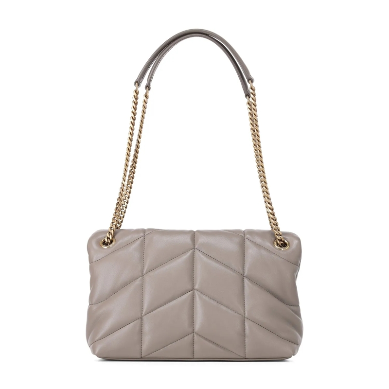 Saint Laurent Crossbody Bag Tasche Puffer aus Lammleder grau(Image 2)