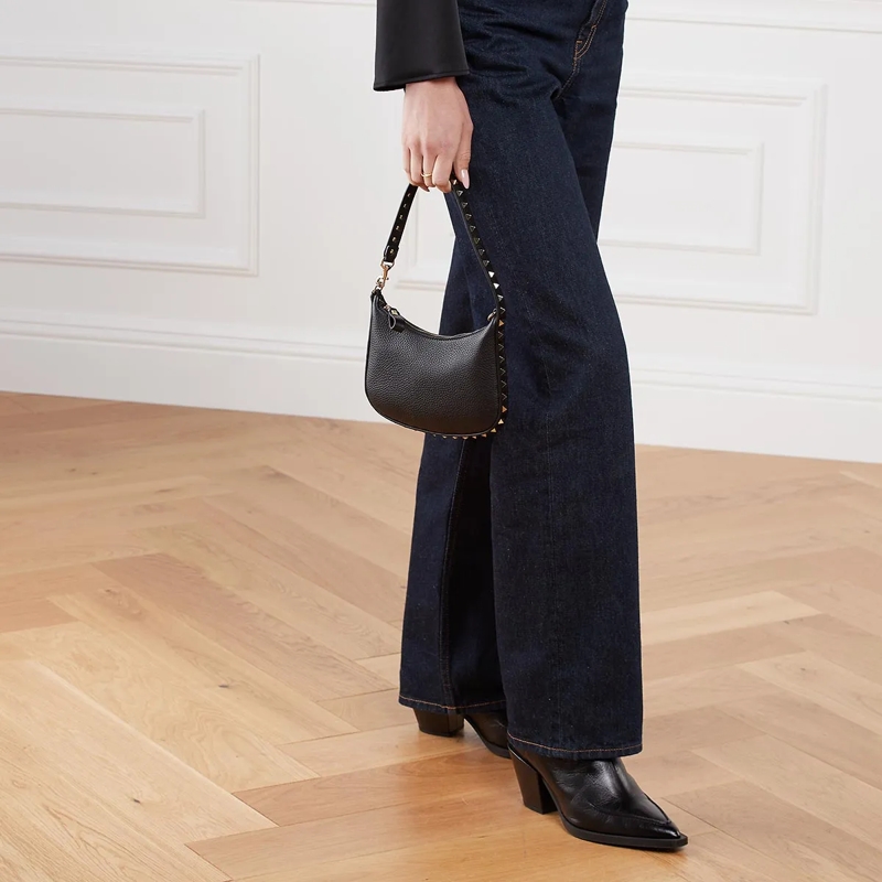 Valentino Garavani Sac à bandoulière Rockstud Mini Hobo Nero(Image 2)