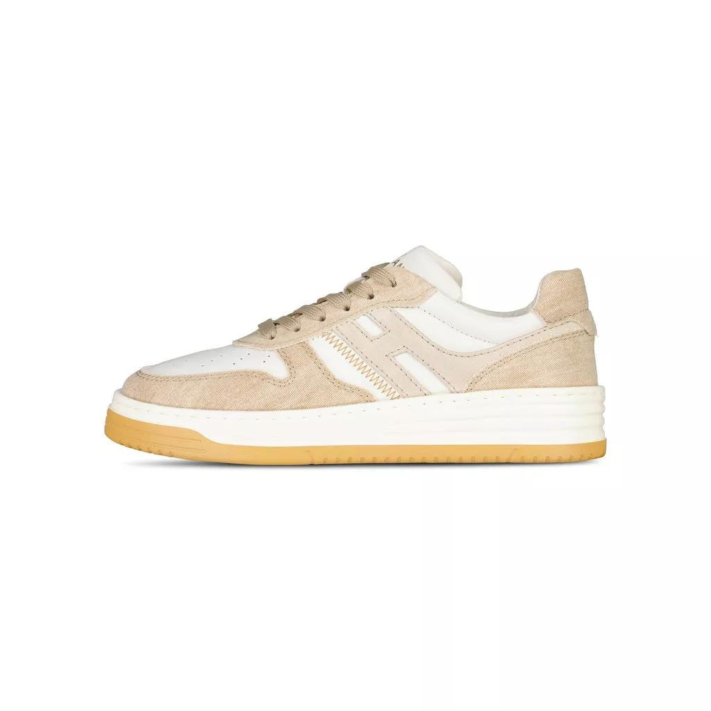 Hogan Low-Top Sneaker - Sneakers im Denim-Look - Gr. 40 (EU) - in Beige - für Damen