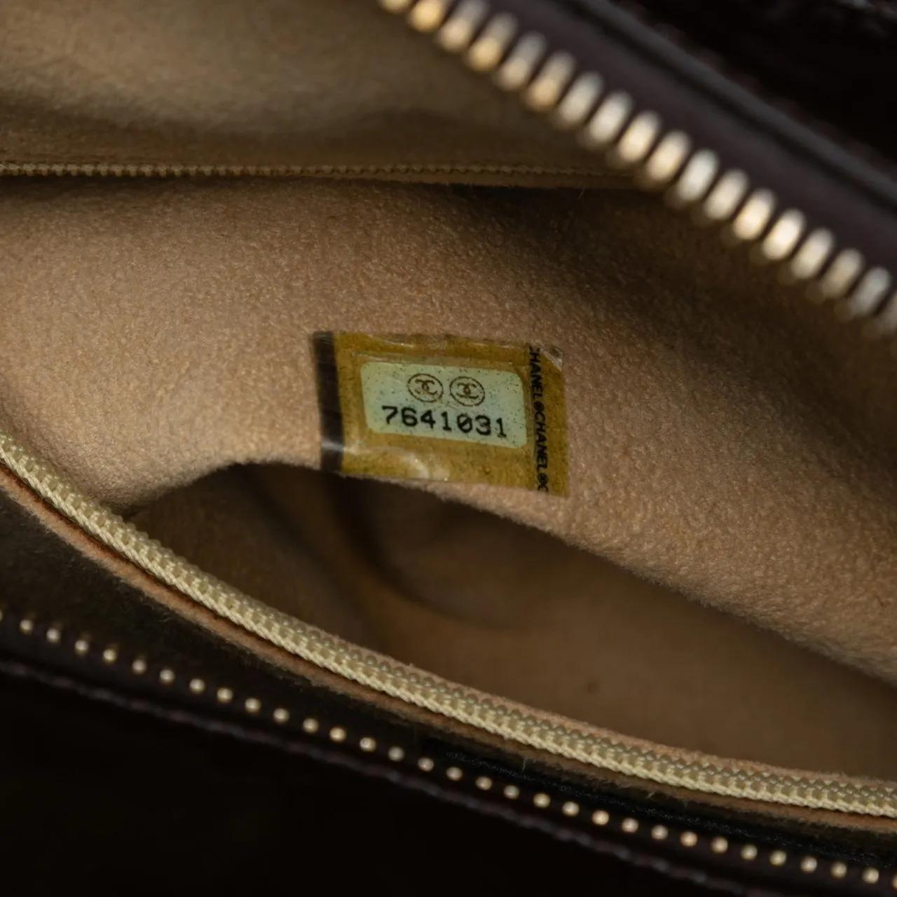 Thumbnail - Chanel Hobo Bags - CC Chocolate Bar Patent Shoulder Bag - Gr. unisize - in Braun - für Damen