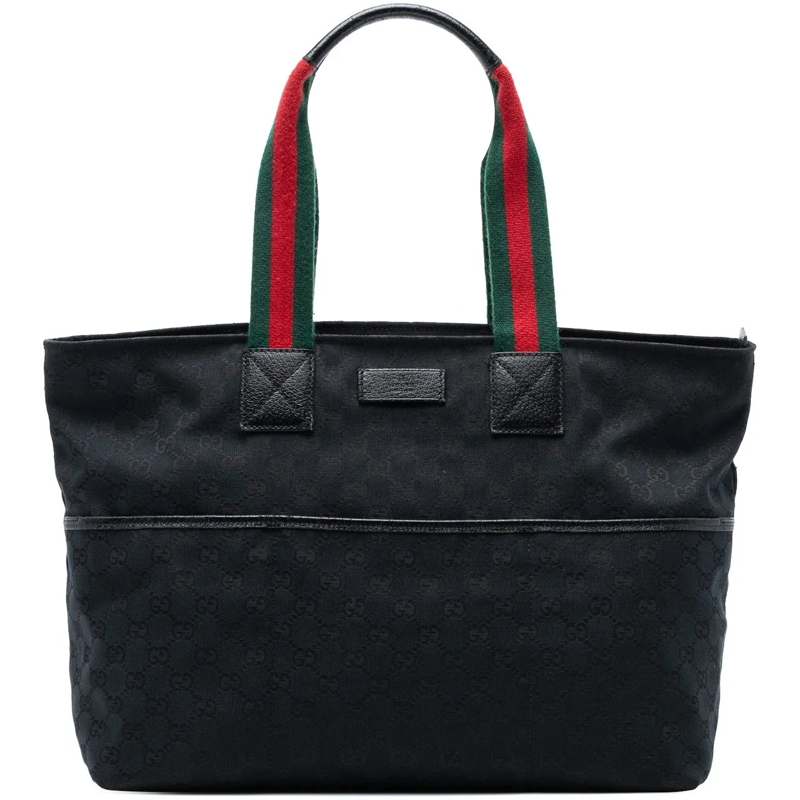 Gucci Shopper GG Canvas Web Tote schwarz