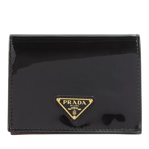 Prada Bi-Fold Portemonnaie Triangle Logo Wallet Black