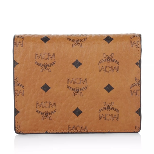 MCM Visetos 2 Fold Card Wallet Cognac Bi-Fold Portemonnaie
