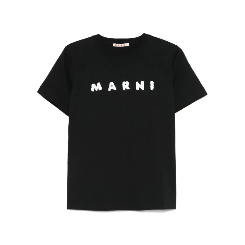 Marni T-Shirt Relaxed Fit Graphic Black T-Shirt Black