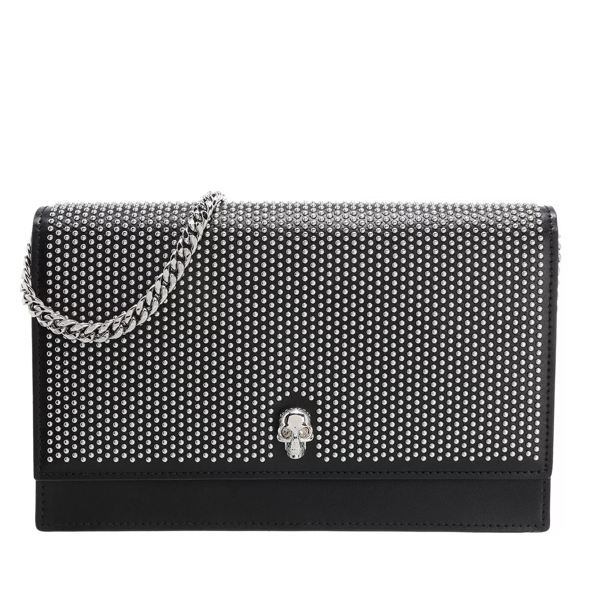 Alexander McQueen Crossbody Bags - Medium Strass Skull Crossbody Bag - Gr. unisize - in Schwarz - für Damen