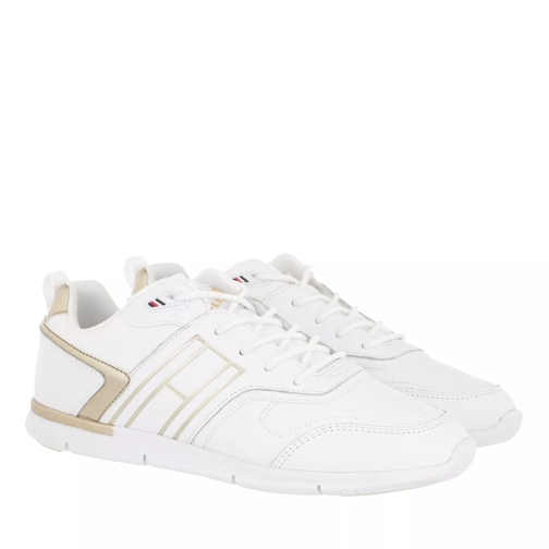 Tommy Hilfiger Metallic Lightweight Sneakers White Gold lage-top sneaker