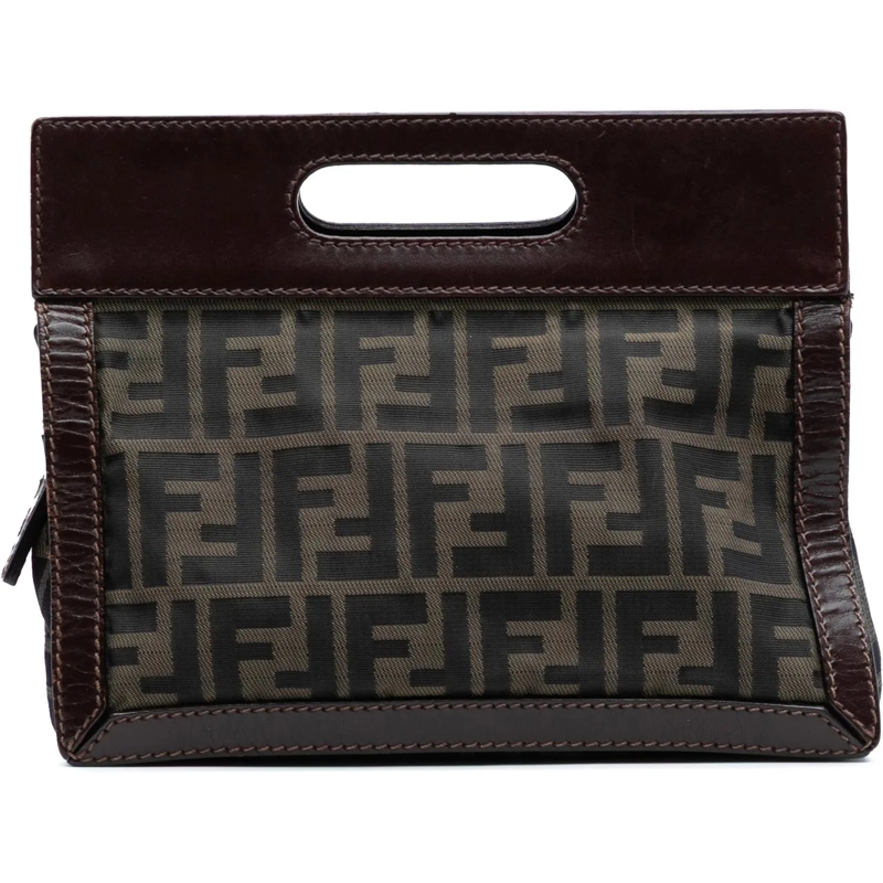 Fendi Fourre-tout Mini Zucca Canvas Peekaboo Defender braun