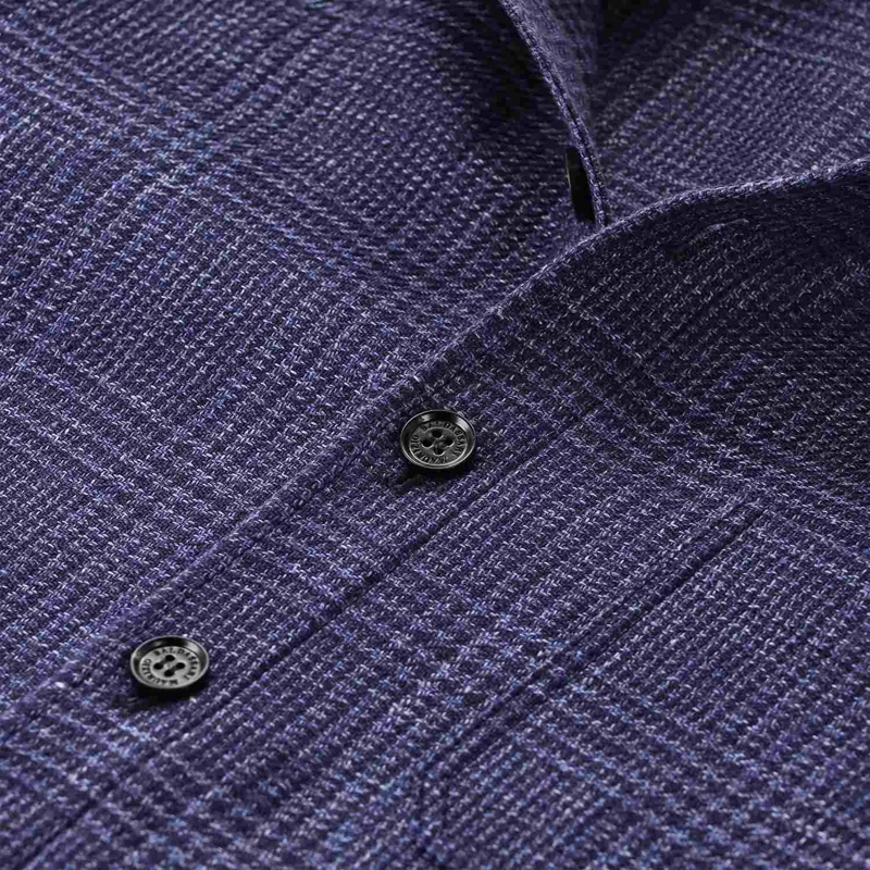 Maurizio Baldassari Hemd Overshirt mit Schurwolle und Leinen blau(Image 3)