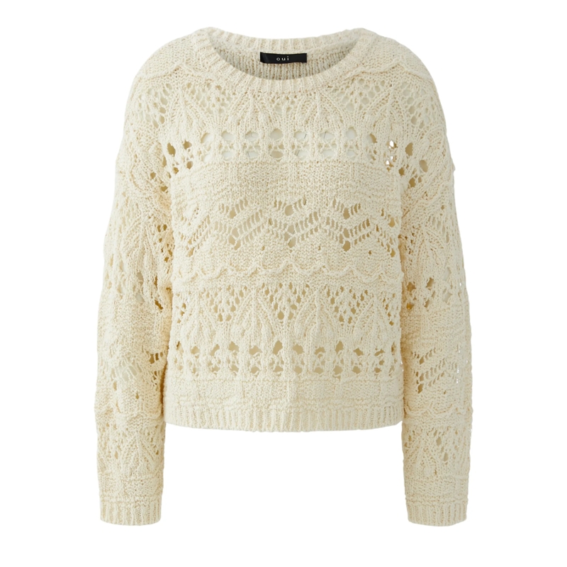 Oui Pullover Pullover creme