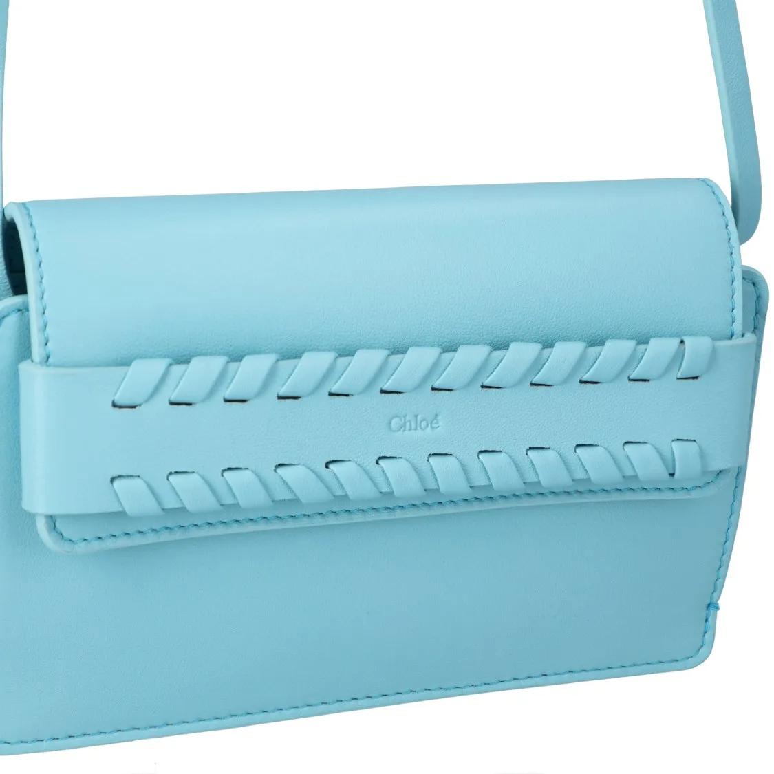 Chloé Hobo bags Shoulder Bag With Braided Detail Blue in blauw
