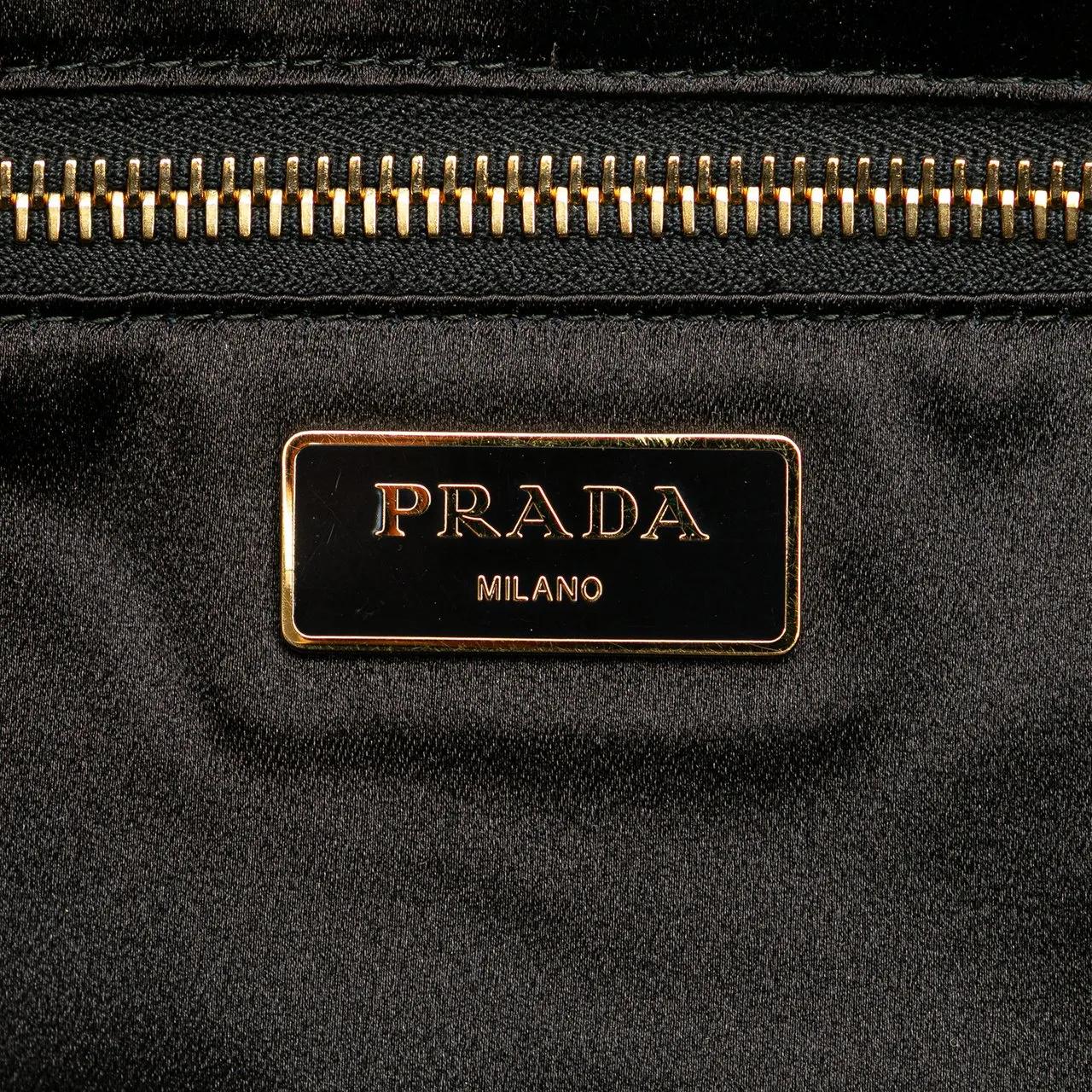 Thumbnail - Prada Shopper - Satin Sequin Stripes Tote - Gr. unisize - in Orange - für Damen