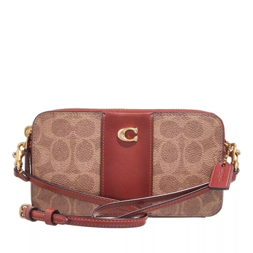 Coach Mini Tas Kira Crossbody Signature Tan Rust