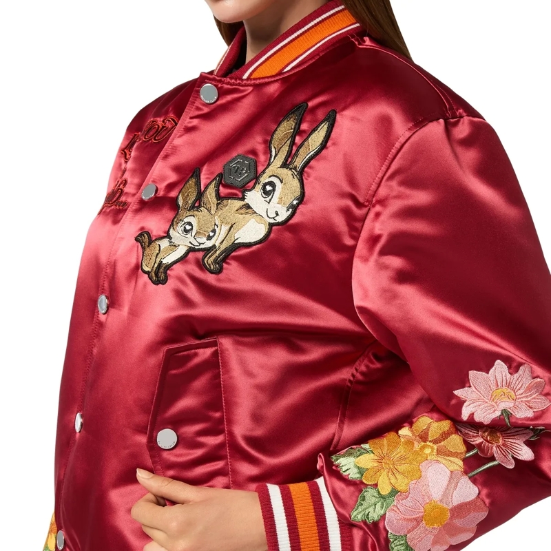 Philipp Plein Daunenjacke Bomber bordeaux(Image 5)