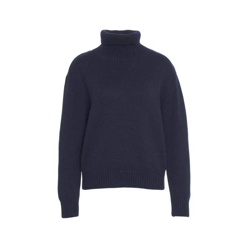 Add Trui met col Turtleneck Sweater In Soft Merino Wool Black