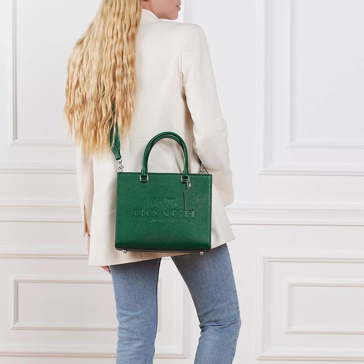 Coach green tote on sale bag