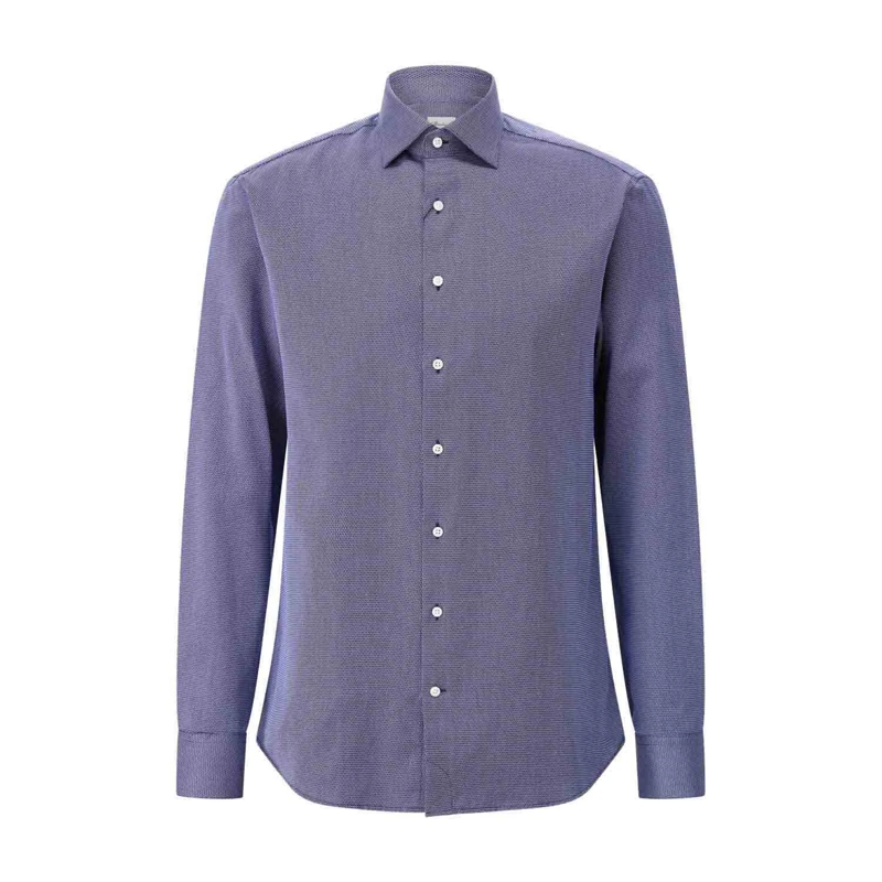 STENSTRÖMS Overhemd Regular-Fit Twillhemd Blau