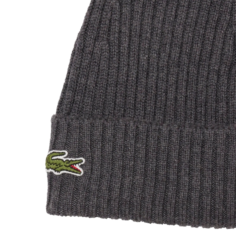 Lacoste Wollmütze Lacoste LACOSTE Unisex Mütze - Strickmütze, Beanie grau(Image 3)