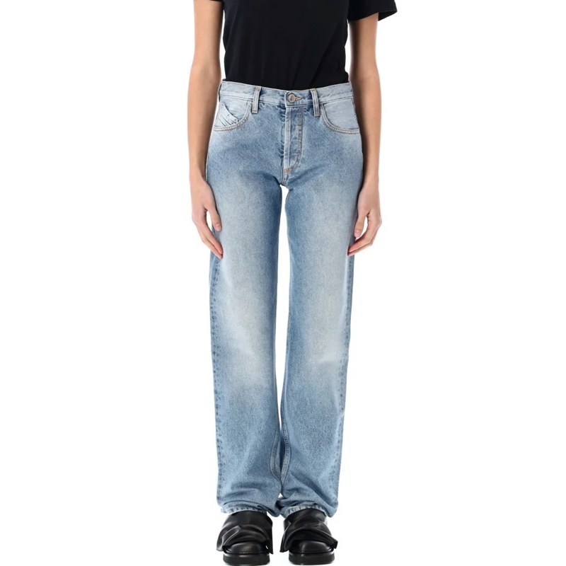 The Attico Jeans Long Denim Pants Blue