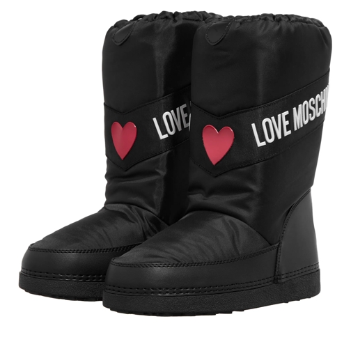 Love Moschino Boat Shoe Ski Boot Black/Silver