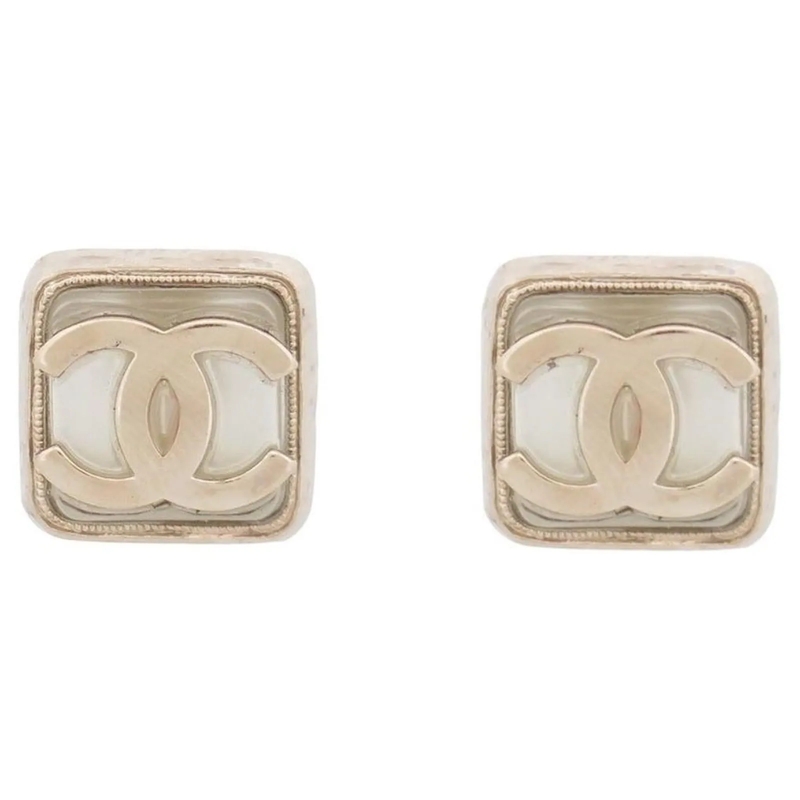 Chanel Ohrstecker NEUE CHANEL CC LOGO QUADRATIGE GOLDMETALL OHRRINGE gold