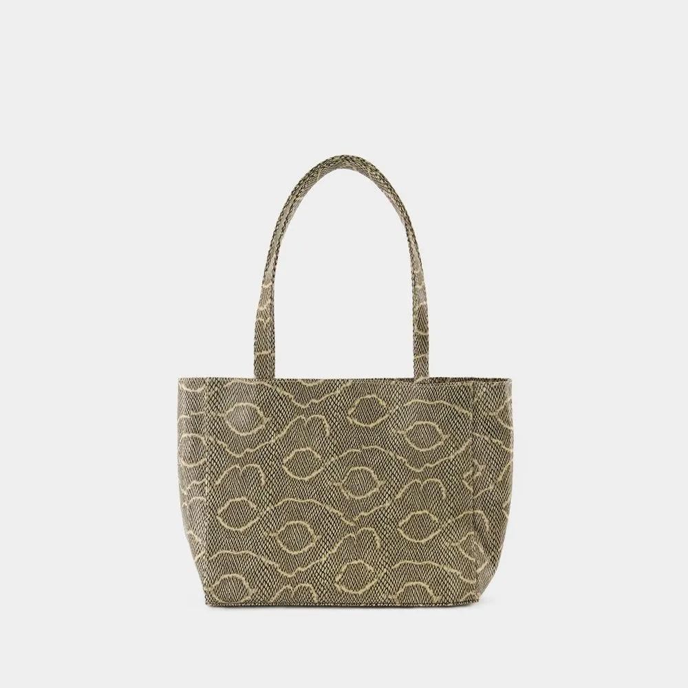 Chylak Totes & shoppers Wide Shopper Bag Leather Printed in grijs