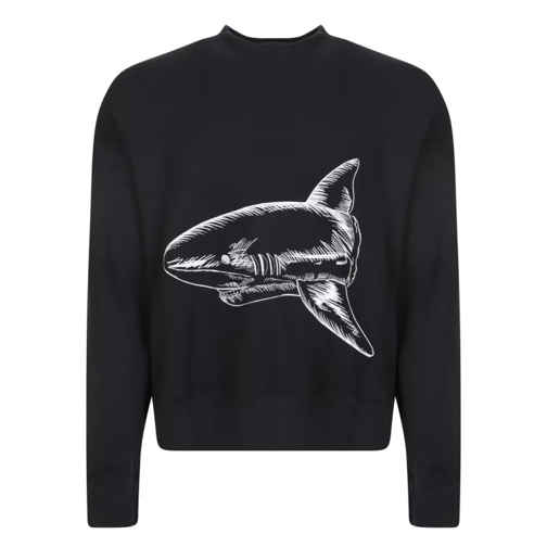 Palm Angels Shark Print Sweatshirt Black 