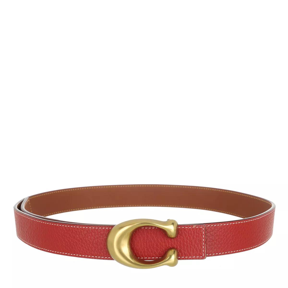 Coach 32Mm Sculpted C Reversible Belt B4 1941 Saddle 1941 Red