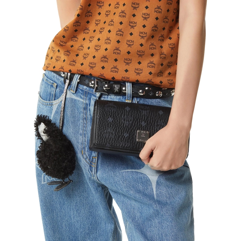 MCM Crossbody Bag Aren Vi Crossbody Mni Bk Black(Image 3)