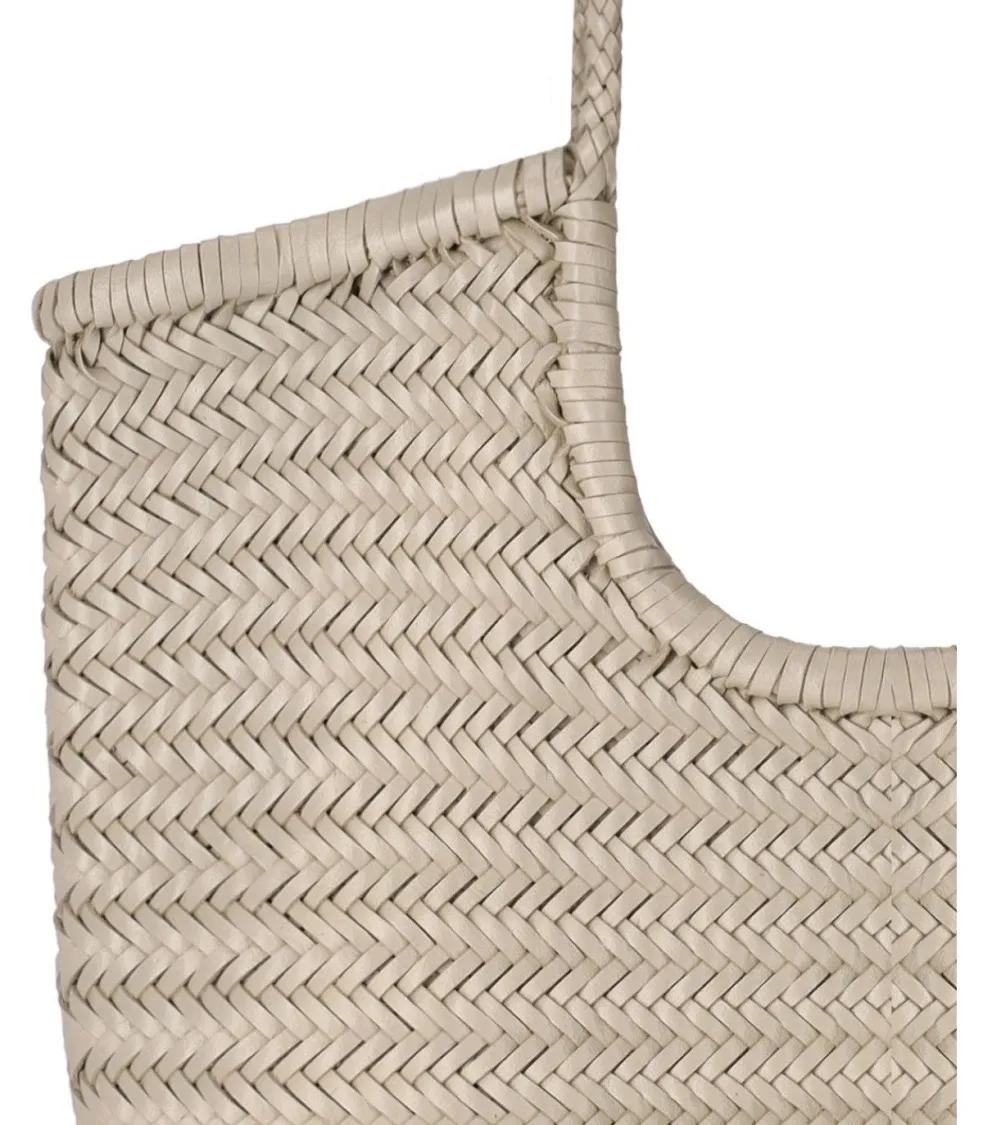 DRAGON DIFFUSION Shoppers & Totes Diagonal Triple Jump Pearl Shoulder Bag in beige