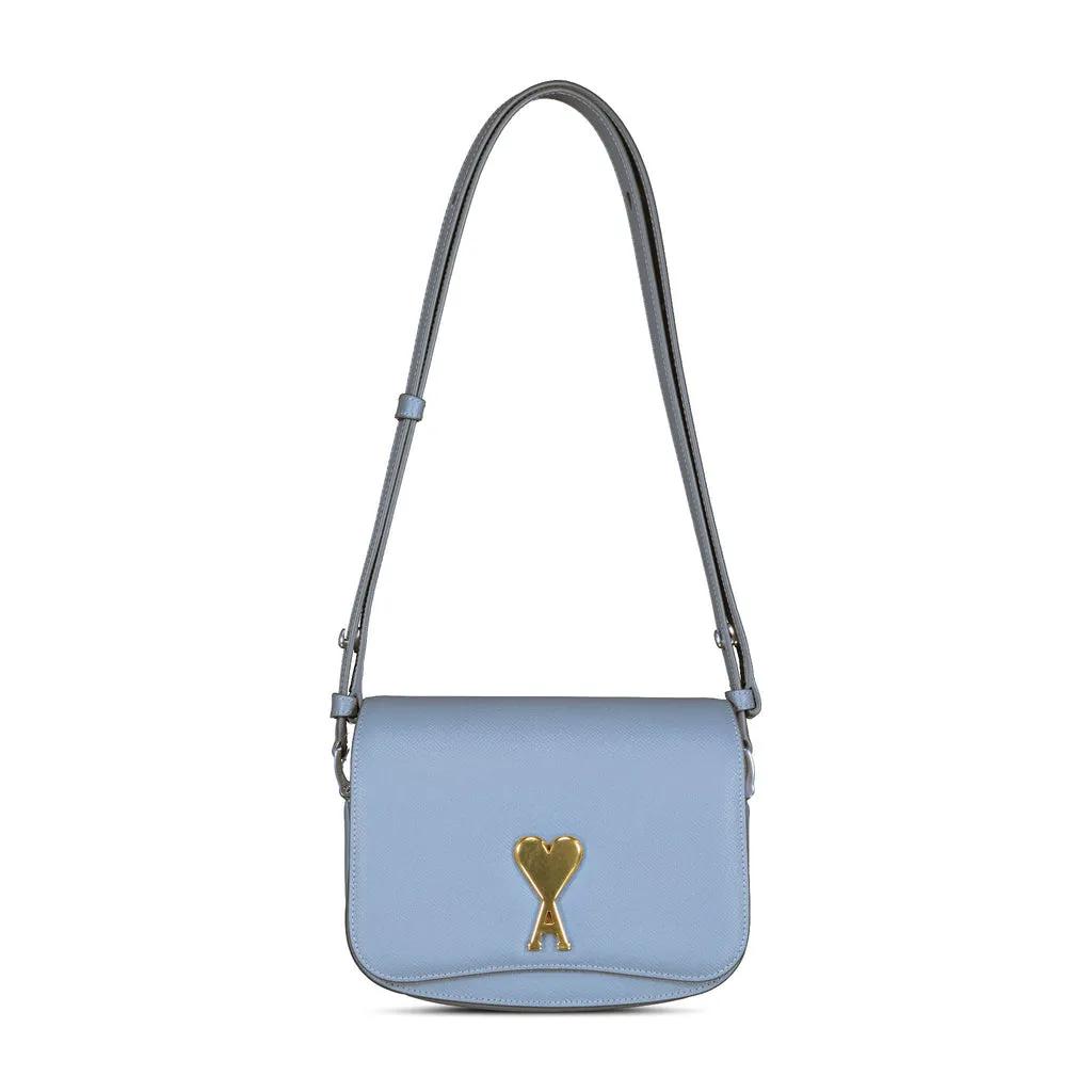 AMI Paris Crossbody Bags - Schultertasche mit Logo - Gr. unisize - in Blau - für Damen