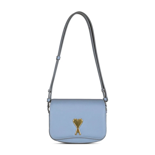 AMI Paris Crossbody Bag Schultertasche mit Logo Hellblau