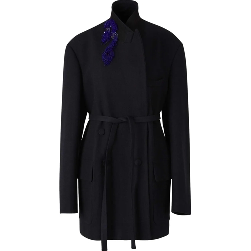 Dries Van Noten Zomerjassen Bless Wool Coat blau