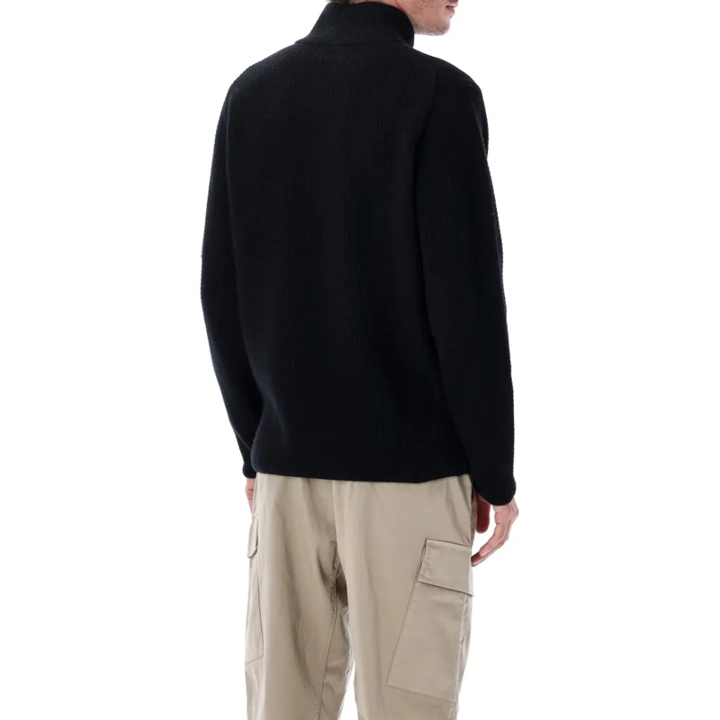 CP Company Trui Black Wool Zip Sweater Black