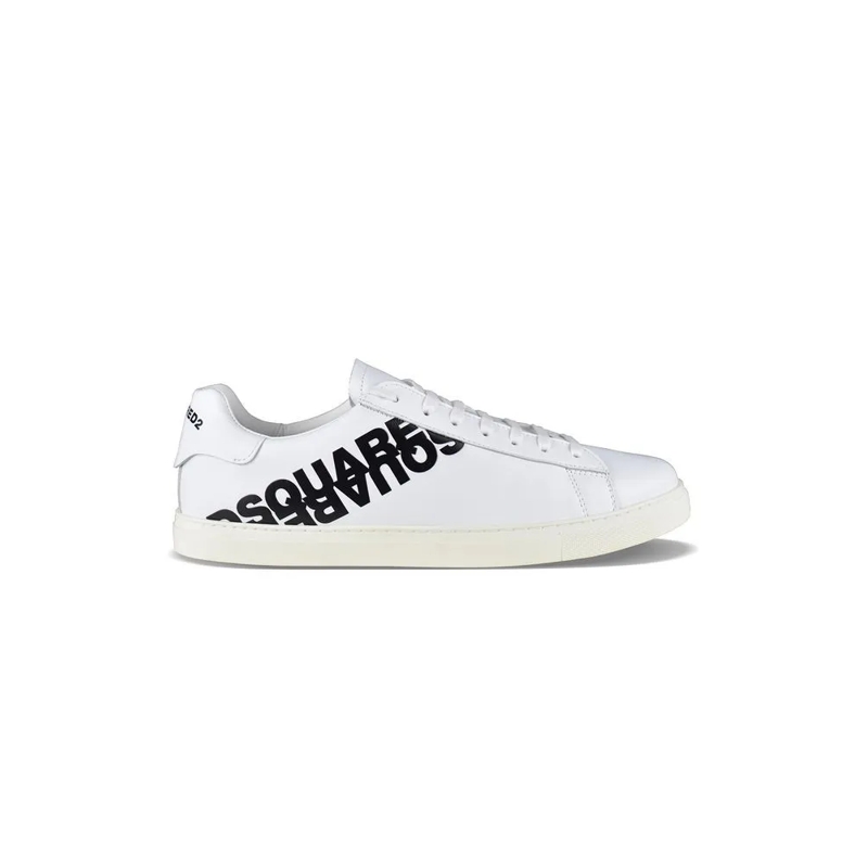 Dsquared2 Low-Top-Sneaker White Leather Low Top Sneakers White