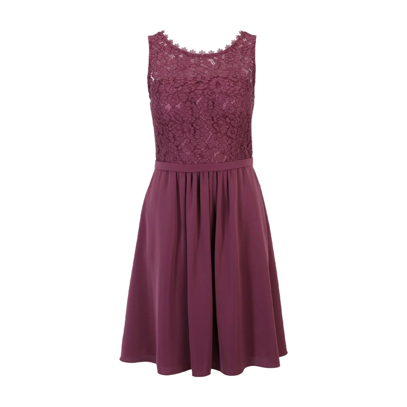 Vera Mont  Kleid mit Spitze Dunkelrot