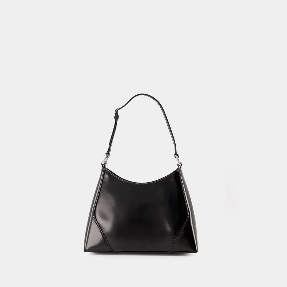 Staud Hobo bags Linda Shoulder Bag Leather Black in zwart