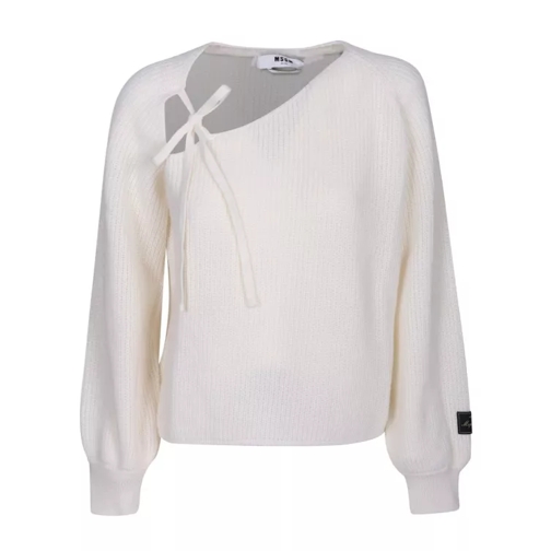 MSGM Ribbed Sweater White 
