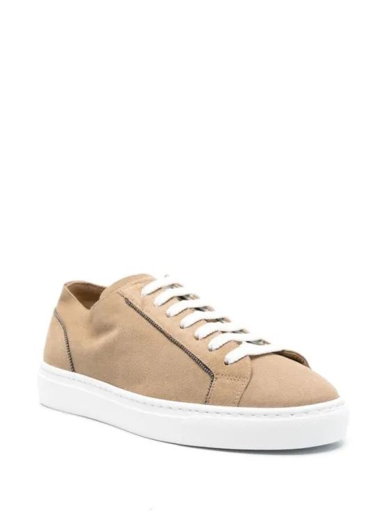 Thumbnail - Doucal's Low-Top Sneaker - Monili Chain-Detail Suede Sneakers - Gr. 37,5 (EU) - in Braun - für Damen