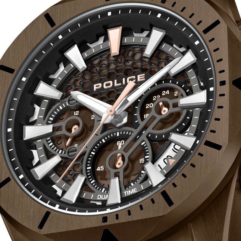 Police Automatikuhr Quarzuhr Electrical braun(Image 4)