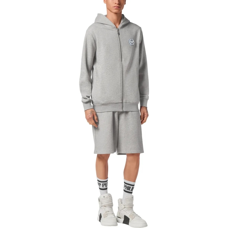 Philipp Plein Top Kapuzen-Sweatjacket Iconic Plein grau(Image 4)