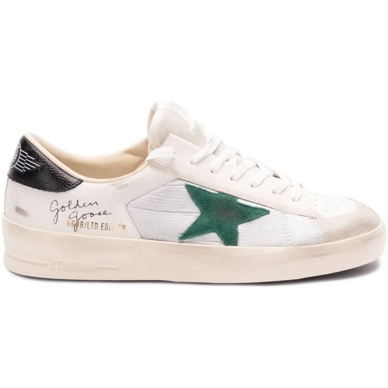 Golden Goose Low-Top-Sneaker Heren Stardan Sneaker  Wit/Groen mehrfarbig