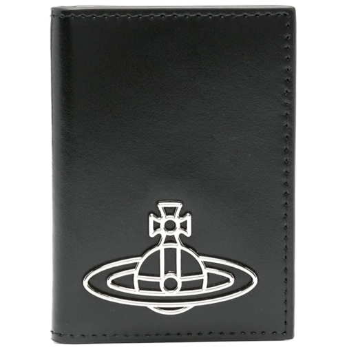 Vivienne Westwood Portefeuille à deux volets Small Vertical Wallet Black schwarz