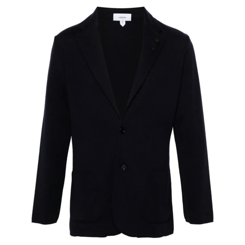 Lardini Blazer Navy Blue Wool Jacket Blue