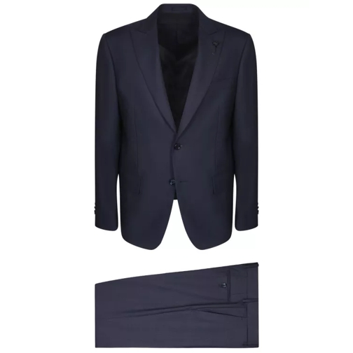 Lardini Wool Suit Blue 