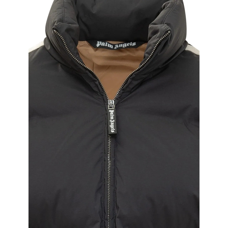 Palm Angels Daunenjacke Piumino con Zip Collo Alto e Logo schwarz(Image 4)