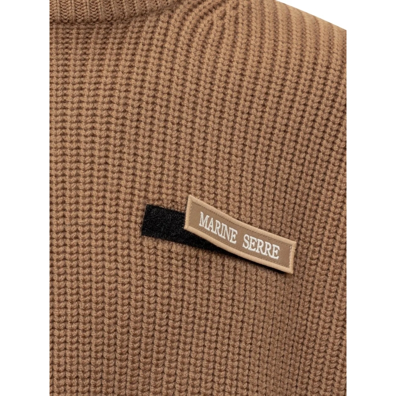 Marine Serre  Maglia con Logo beige(Image 3)
