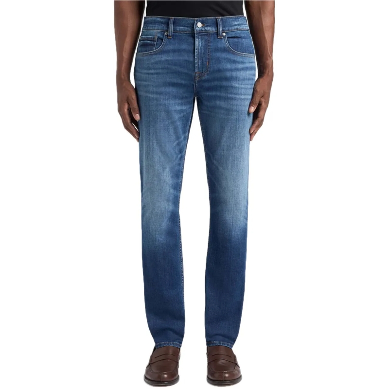 Seven for all Mankind Tapered-Jeans Slimmy Tapered Ambition Mid Blue blau