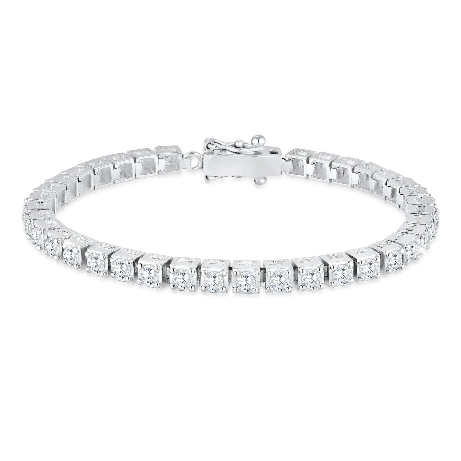 Elli Armbänder - Armband Tennisarmband Trend Zirkonia Kristalle 925 - Gr. 20 CM - in Silber - für Damen